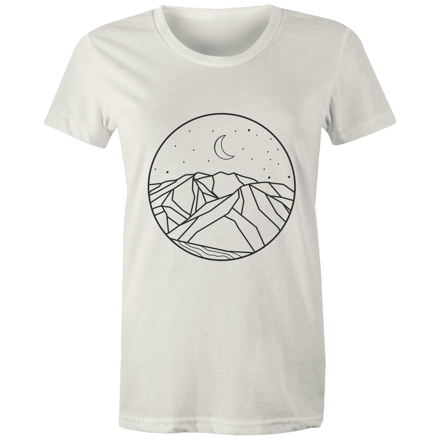 Women's Earthfolk Printed T shirt - Moon Mountain