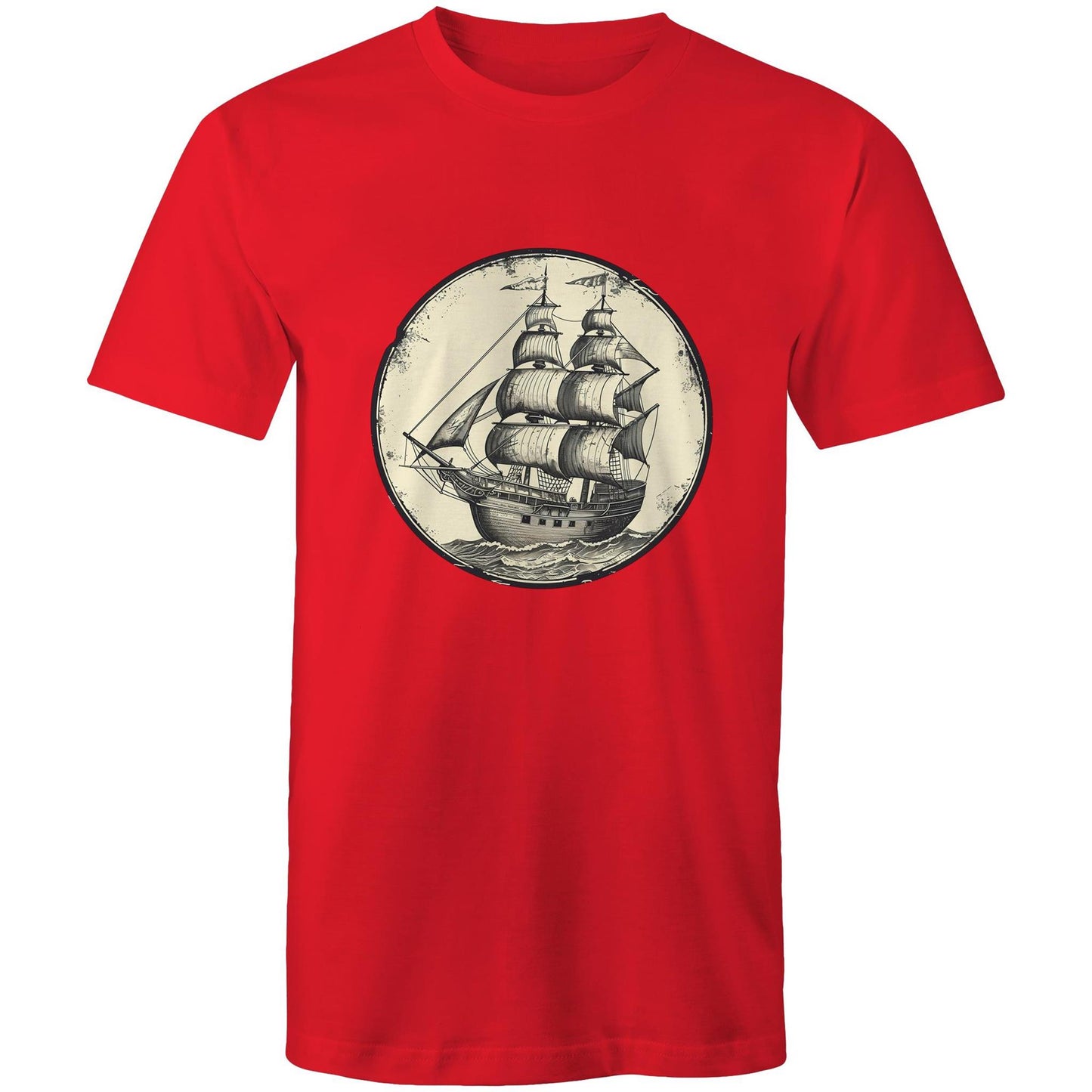 Men's Earthfolk T shirt - Tall Ship Graphic T-shirt
