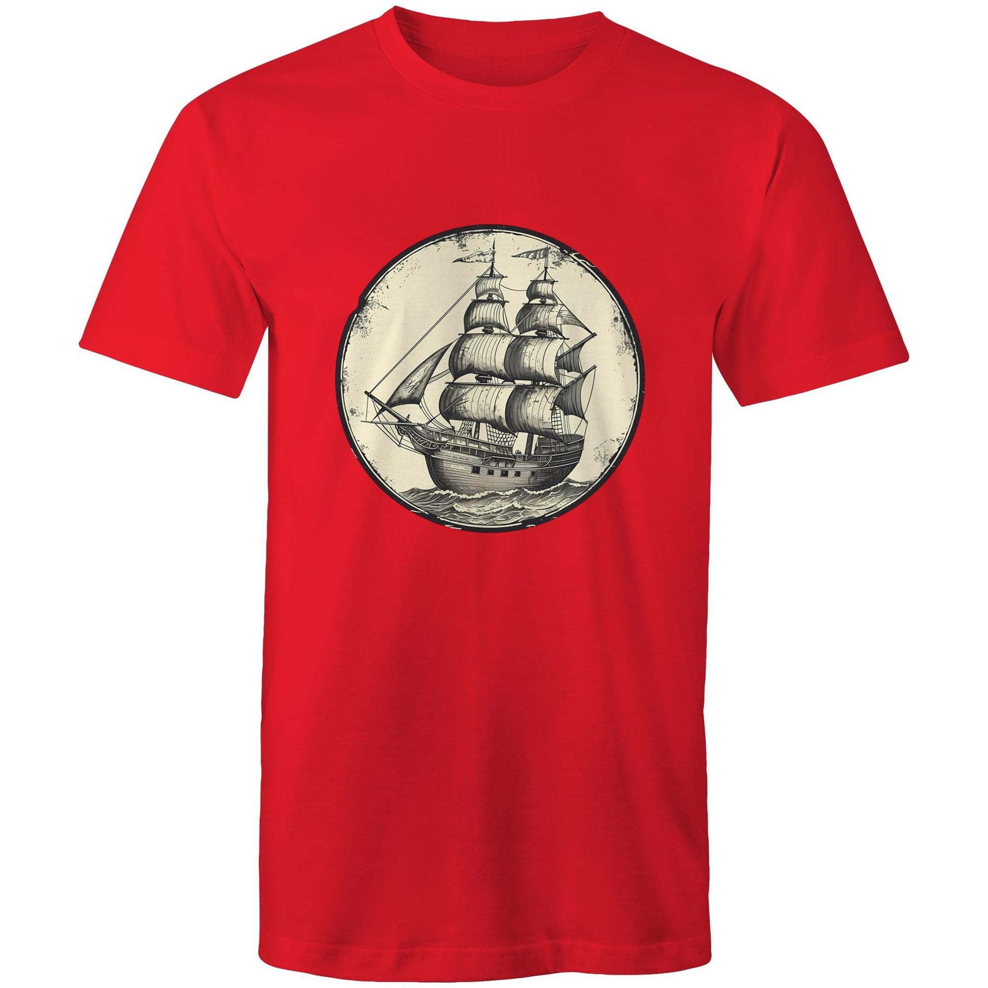 Men's Earthfolk T shirt - Tall Ship Graphic T-shirt