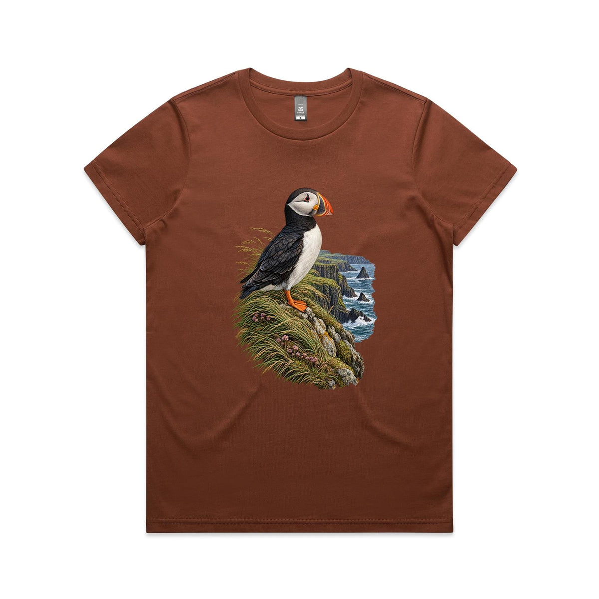 Women's Puffin Coastal Graphic T-shirt | Earthfolk