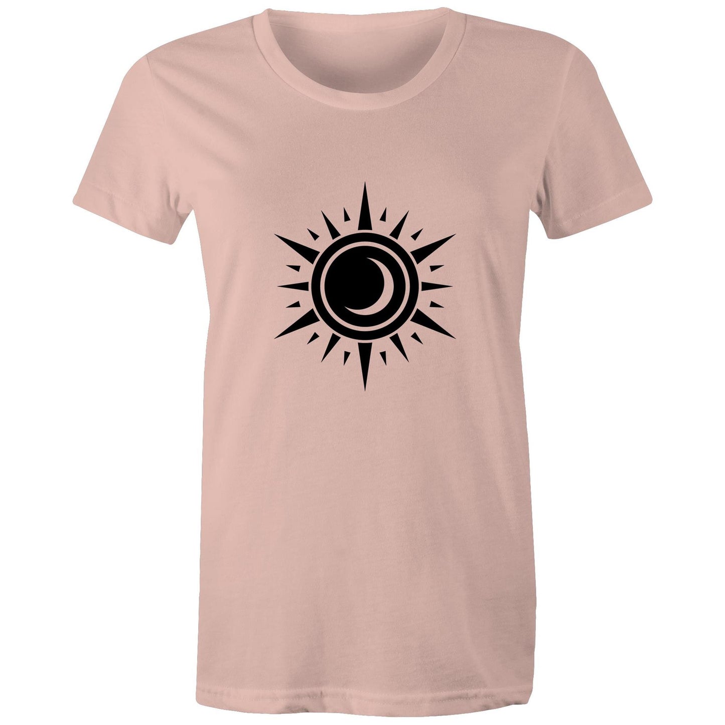 Women's Earthfolk printed T shirt - Black Hole Sun - The Crescent Moon