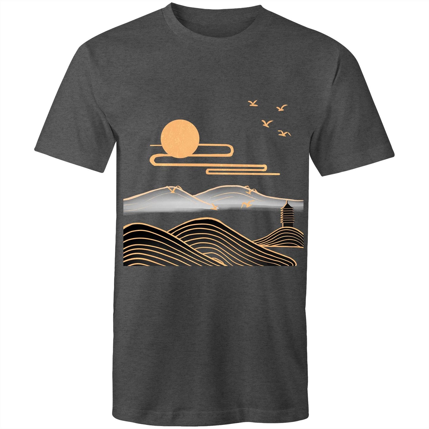 Men's Earthfolk T shirt - Nature's Rise - The Crescent Moon