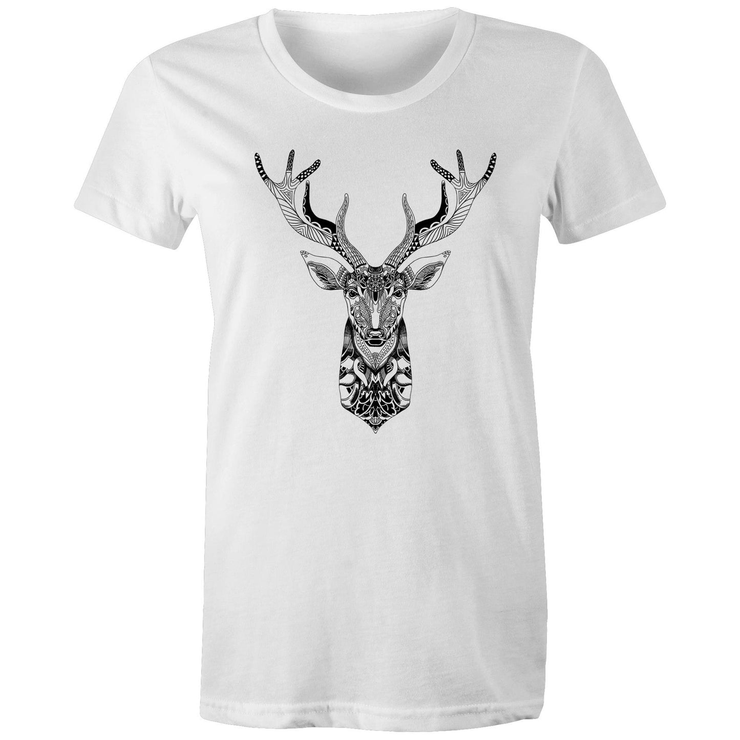 Women's Earthfolk Printed T shirt - Totem Deer