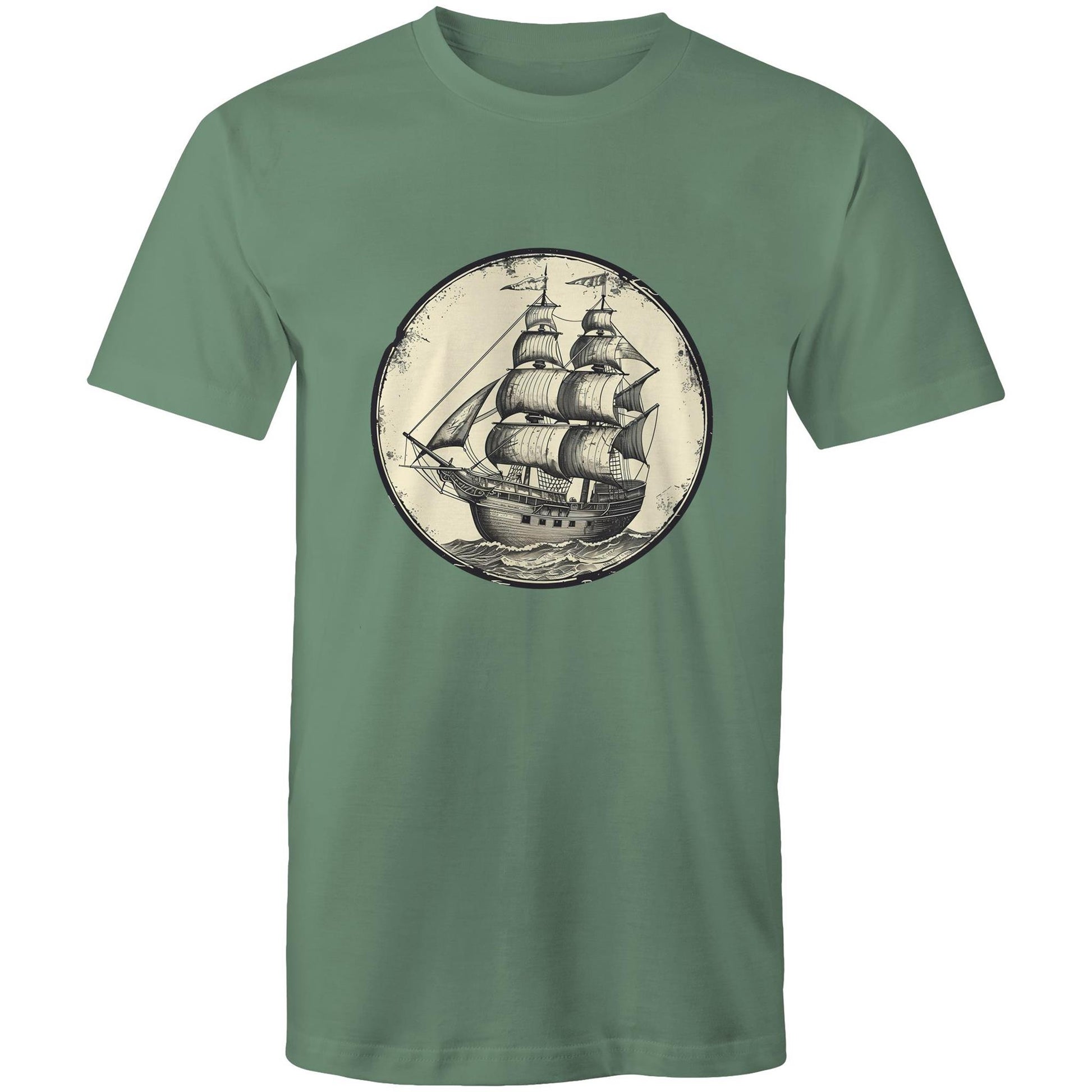 Men's Earthfolk T shirt - Tall Ship Graphic T-shirt