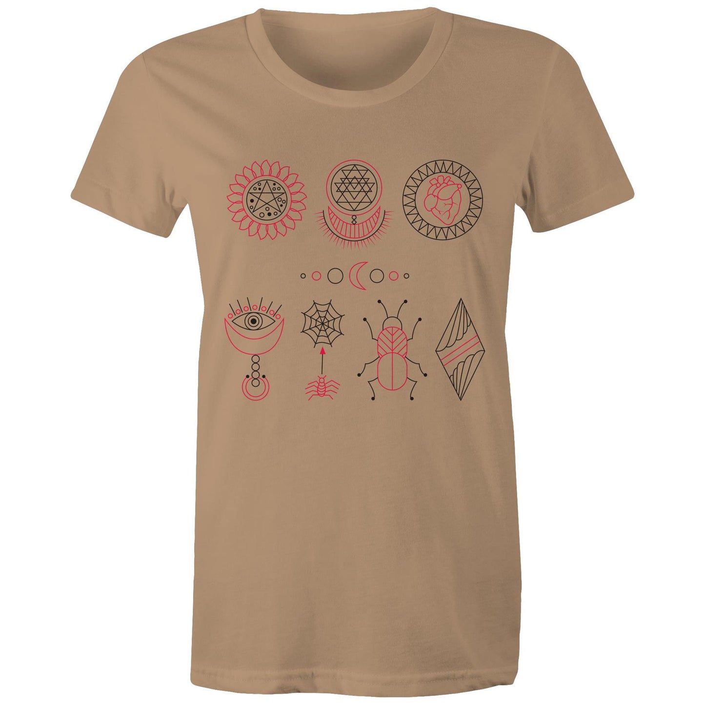 Women's Earthfolk Printed t shirt - Esoteric Symbols