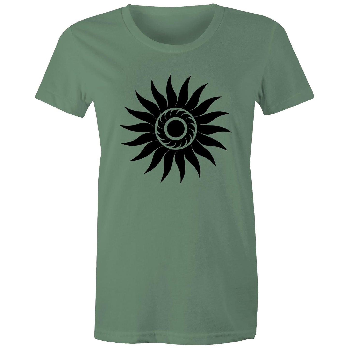 Women's Earthfolk T shirt - Spiral Sun