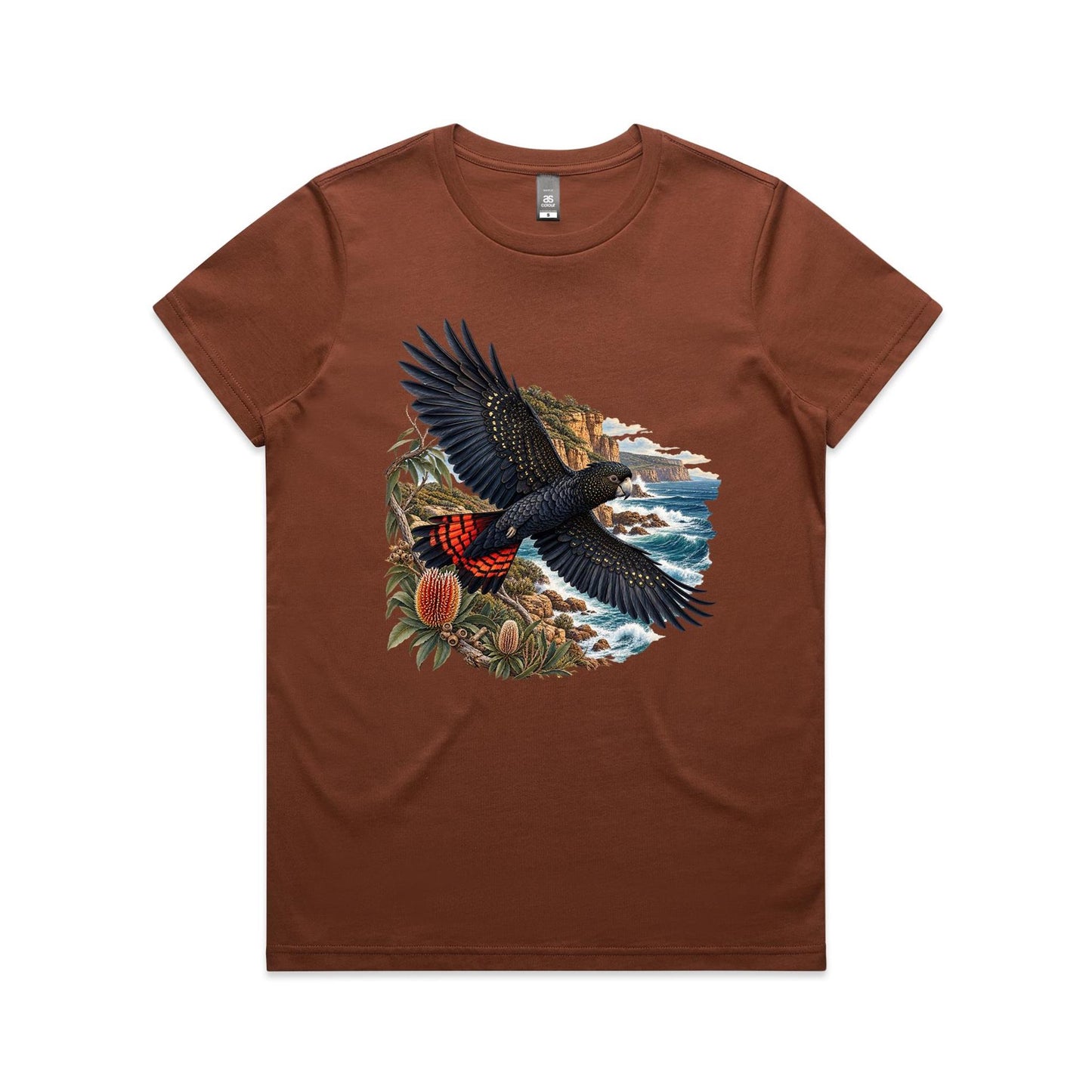 Red-Tailed Black Cockatoo Women's T-Shirt – Australian Wildlife Graphic Tee