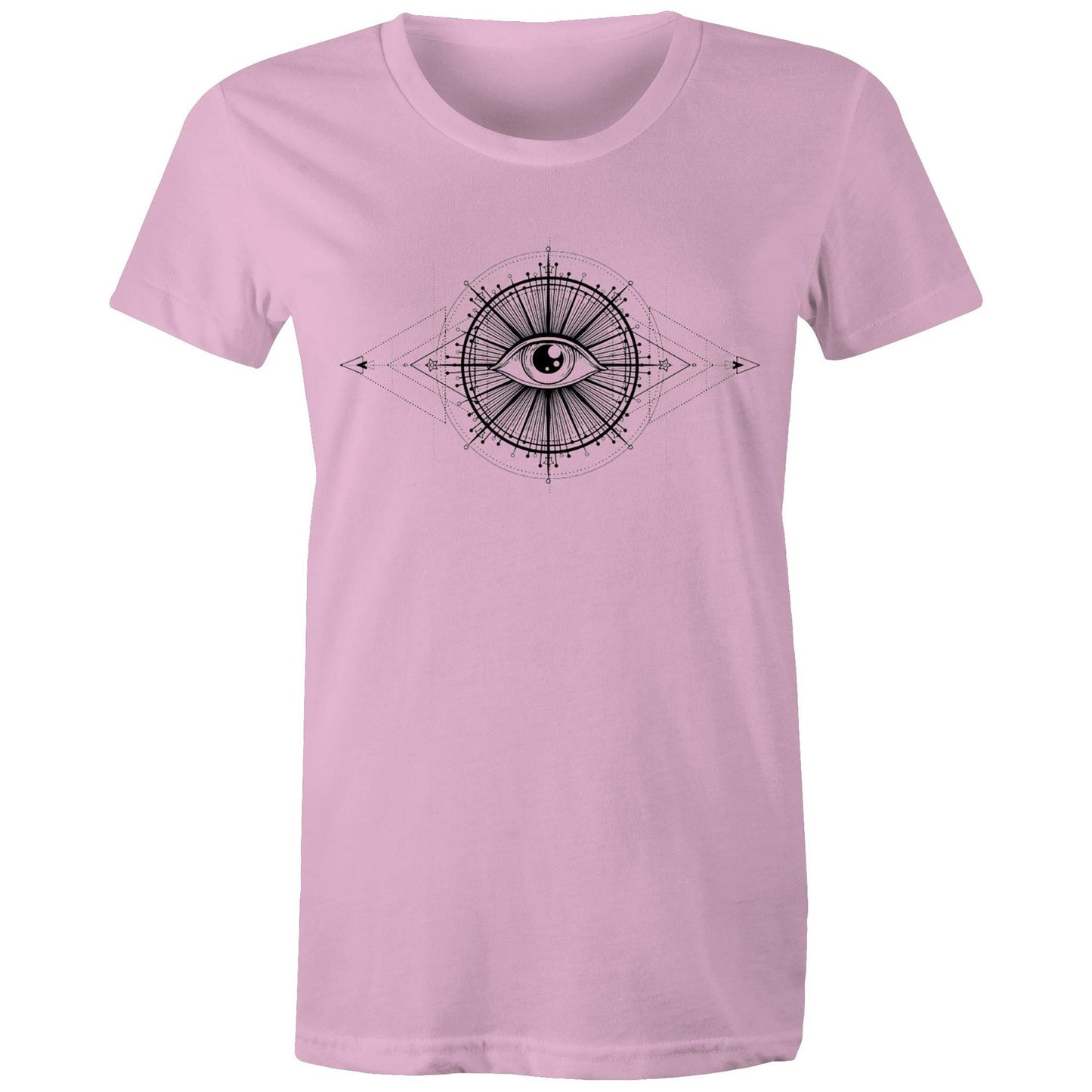 Women's Earthfolk Printed T shirt - Seeing Eye - The Crescent Moon