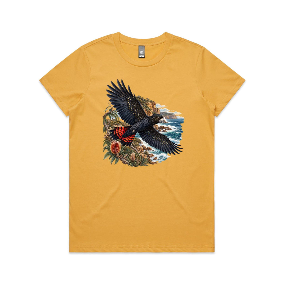 Red-Tailed Black Cockatoo Women's T-Shirt – Australian Wildlife Graphic Tee