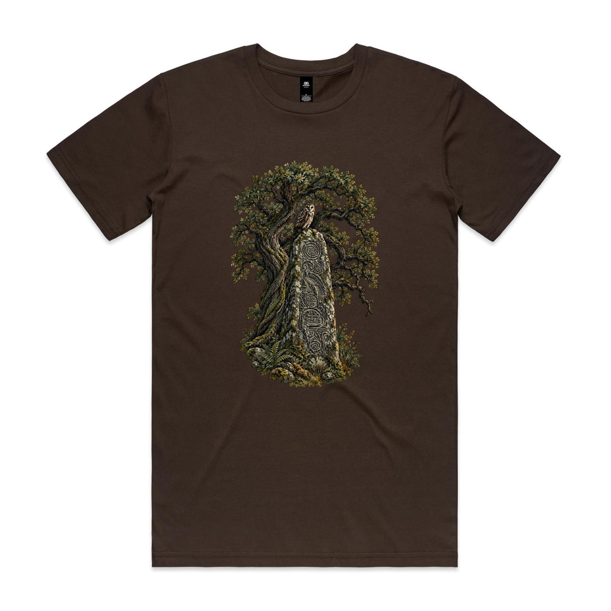 Men's Standing Stone Owl T-shirt - Earthfolk Nature T-shirts
