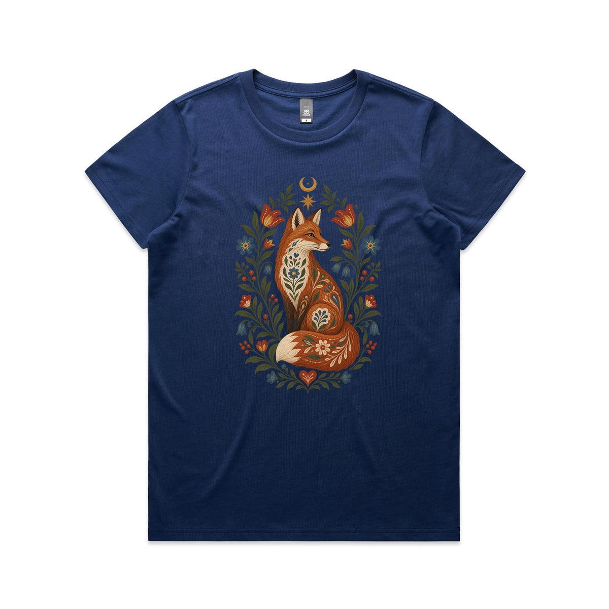 Women’s Fox Folk Art T-Shirt | Graphic Tee