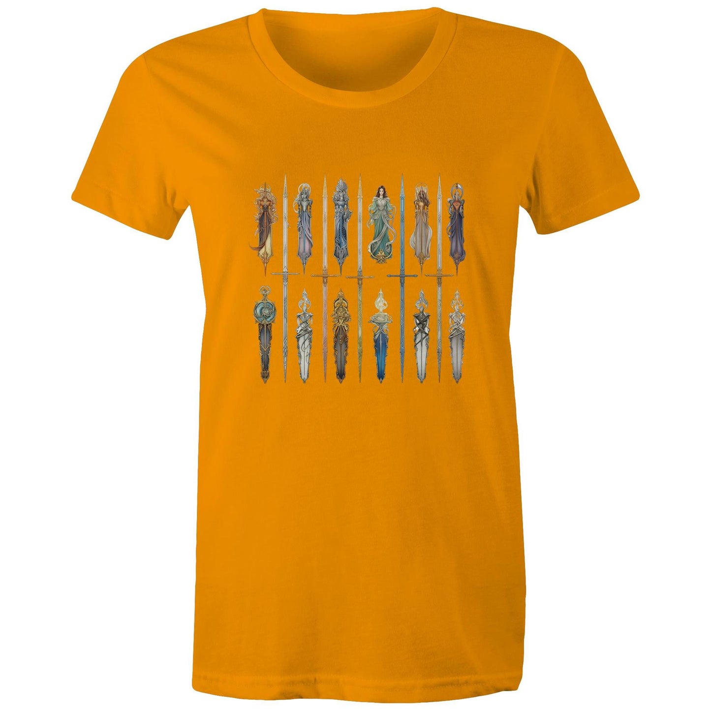 Women's Earthfolk T shirt - Queen Of Swords