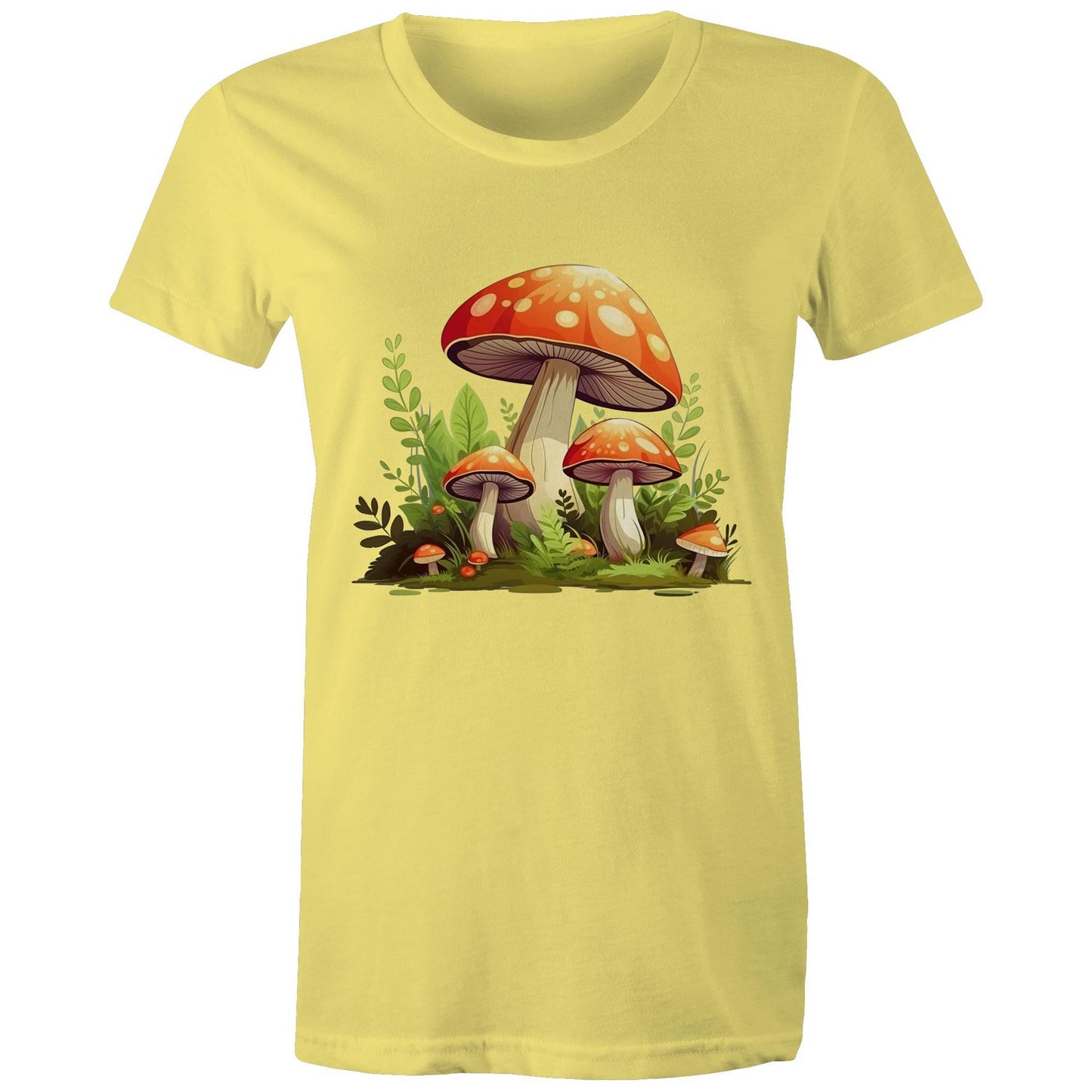 Women's Earthfolk Printed T shirt - Woodland Mushrooms