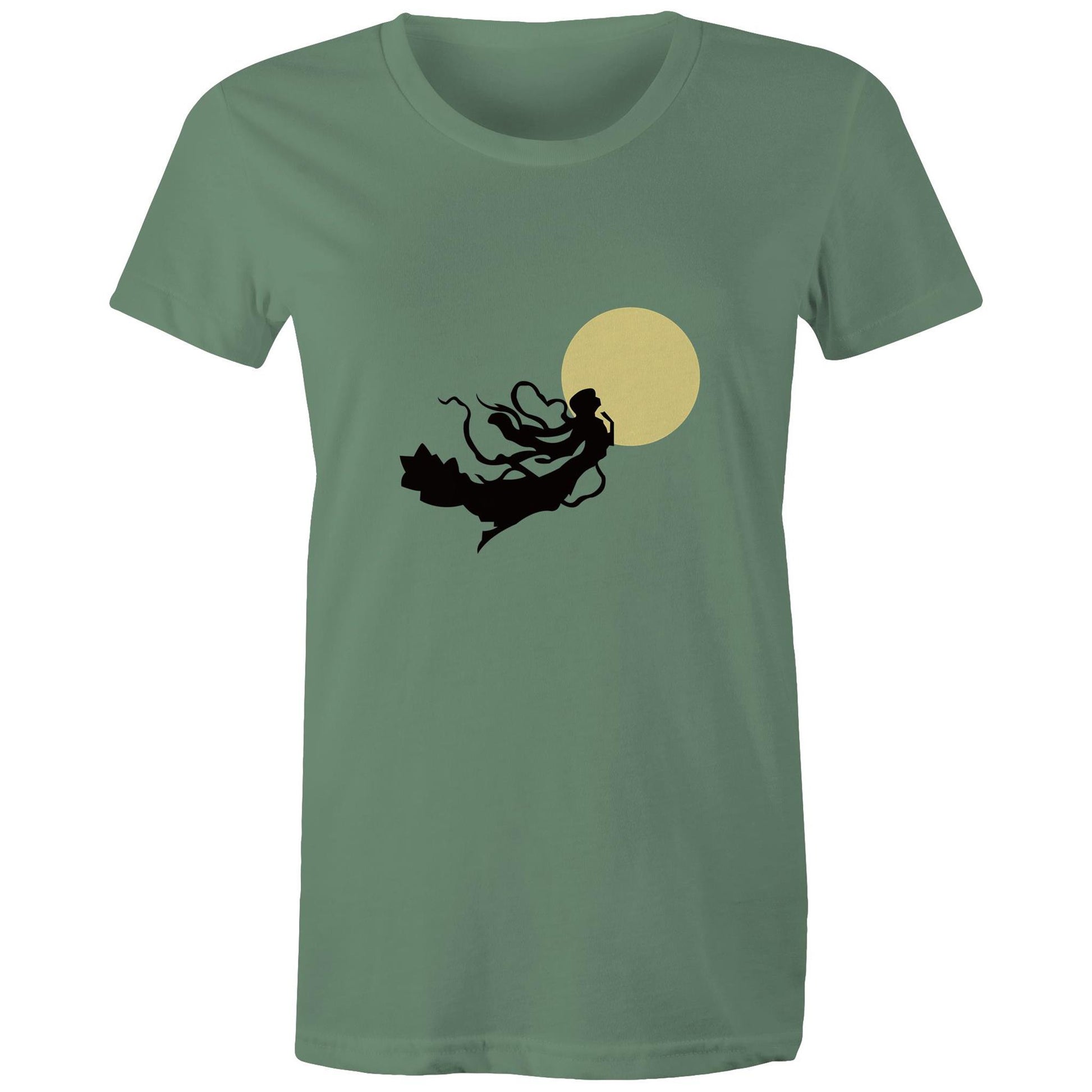 Women's Earthfolk T shirt - Autumn Goddess - The Crescent Moon