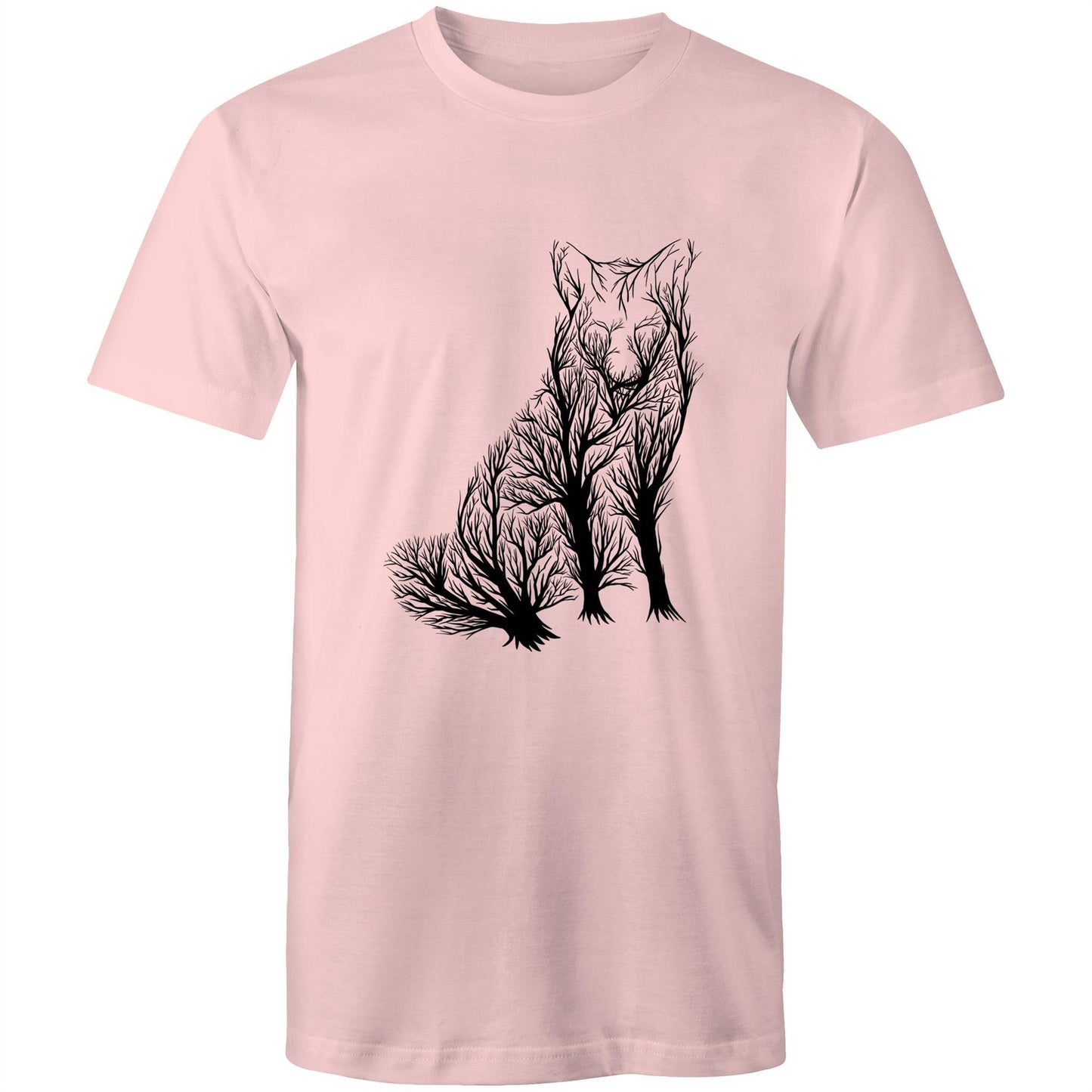 Men's Earthfolk Printed T shirt - Wolf Tree - The Crescent Moon