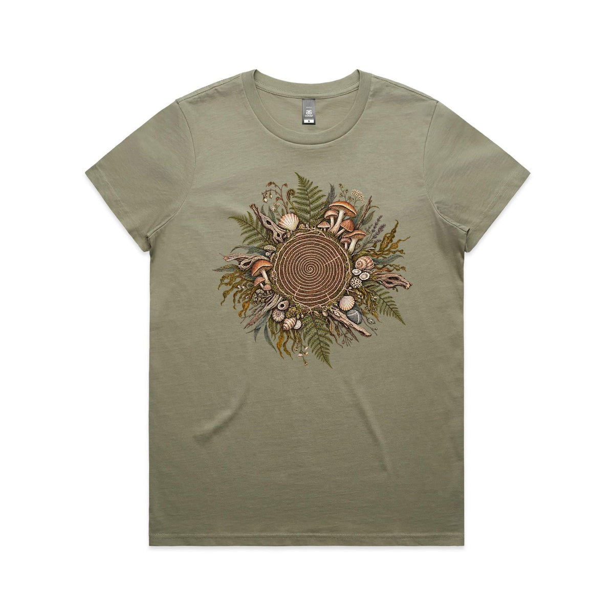 Women's Living Spiral Graphic T-Shirt | Earthfolk Nature T-shirts