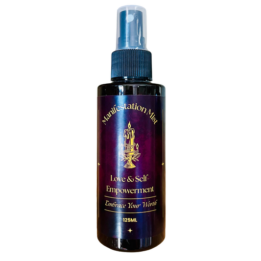 Bottle of 'Manifestation Mist' for love and self empowerment