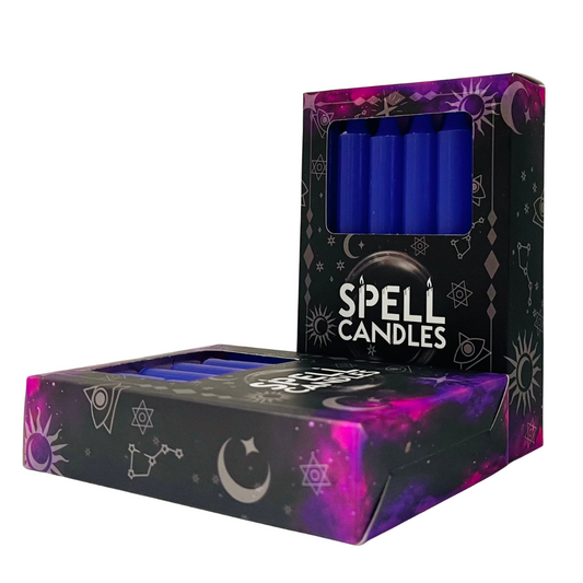 Purple spell candles
