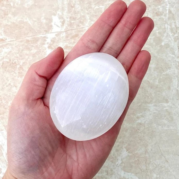 Selenite Crystal Palmstone