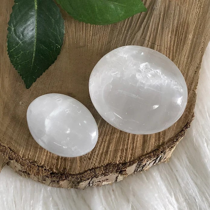 Selenite Crystal Palmstone
