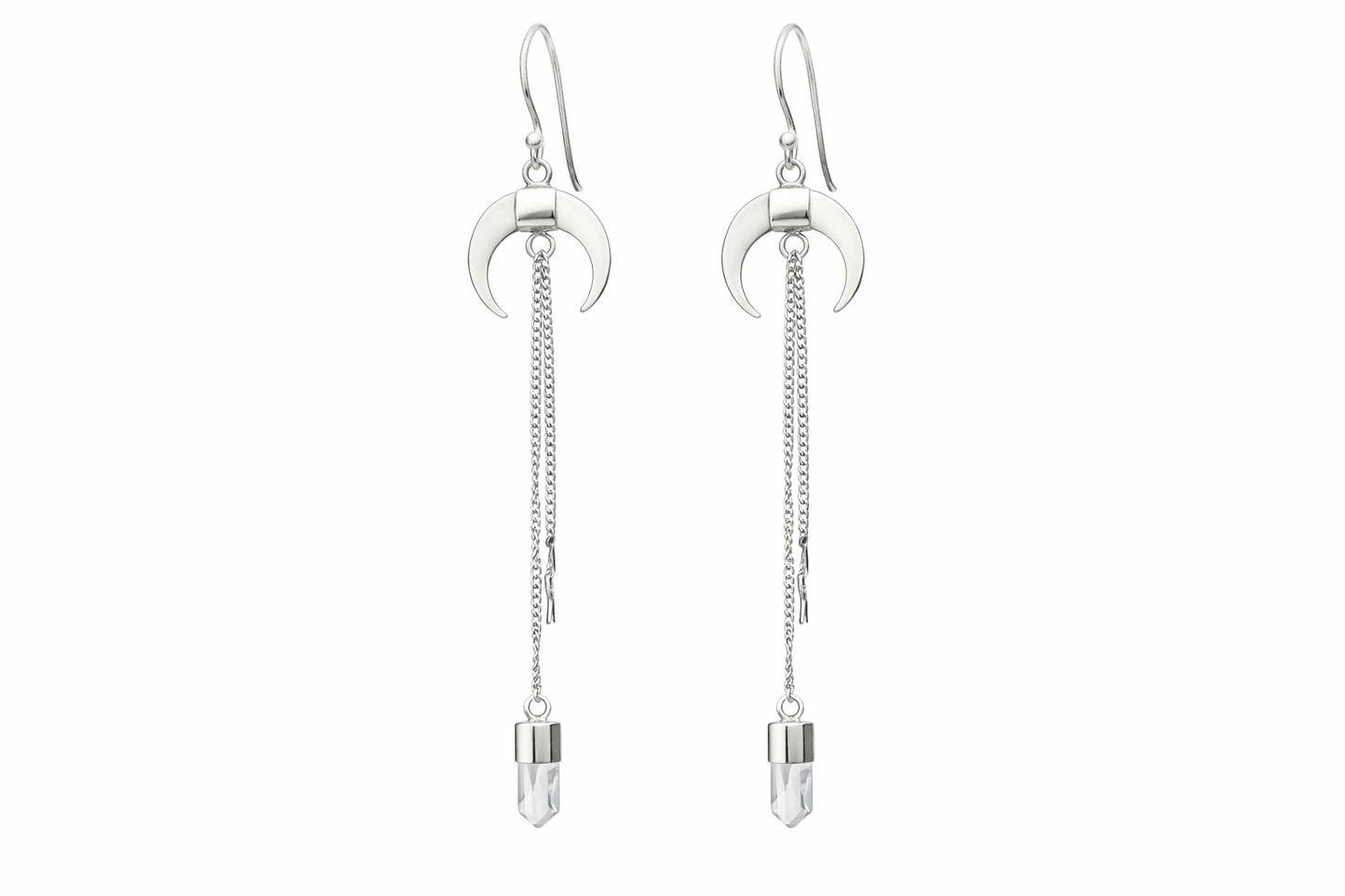 Sterling Silver Clear Quartz Earrings