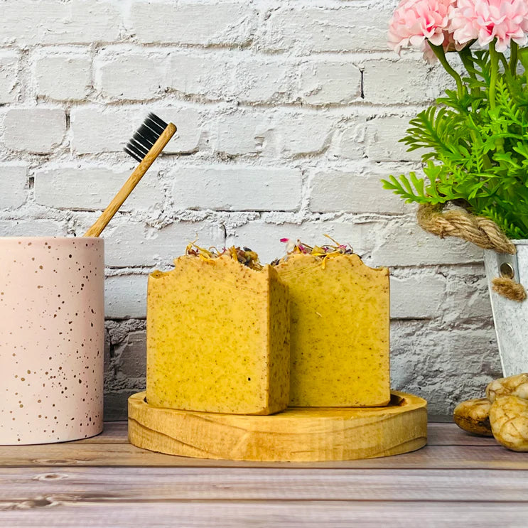 Natural handmade tumeric soap